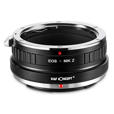 Immagine di K&amp;F Concept Lente Mount Adattatore Manuale Fuoco: Compatibile con Canon EF&amp;EF S(EOS) a Corpo Fotocamera Nikon Z
