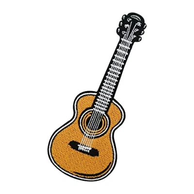Immagine di Finally Home toppa termoadesiva per chitarra acustica, con nastro, gonna
