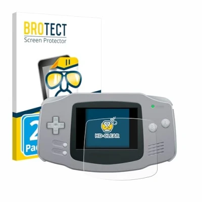 Immagine di brotect Pellicola Protettiva per Nintendo Gameboy Advance GBA Protezione Schermo (2 Pezzi) [Trasparente, Anti Impronte]