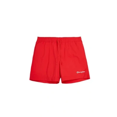 Immagine di Champion Legacy Icons Beachshorts Crinkle Taslon Small Script Logo Costume a Pantaloncino, Rosso, S Uomo