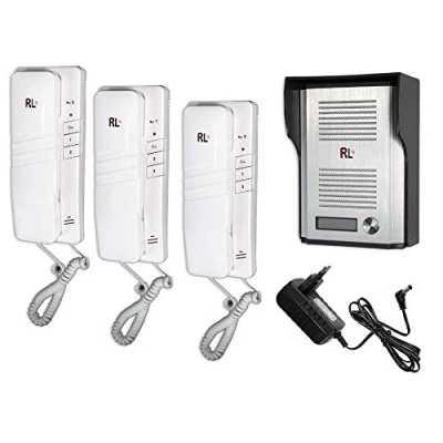 Immagine di CITOFONO A Parete con 3 CORNETTE APRIPORTA Tasti INTERFONO CANCELLO RL 3203A CW553