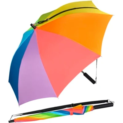 Immagine di iX brella Ombrellone a tracolla Hands Free, arcobaleno, 103 cm
