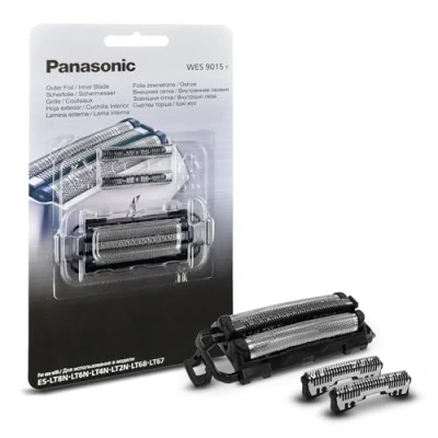 Immagine di Panasonic WES9015Y1361 Lame di Ricambio per Rasoi Elettrici ES LT6N, LT4N, LT2N, LT68 e LT67, Confezione Combinata, Sistema a 3 Lame, Acciaio Inox Giapponese all&#039;Avanguardia, Impermeabile
