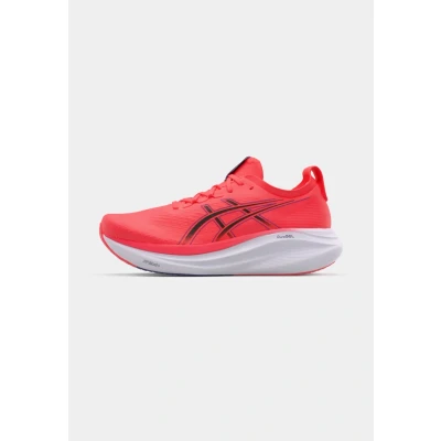 Immagine di Asics GEL Nimbus 27 Scarpe da corsa su strada, Uomo, Taglia: 40, Flash red/black Tessuto