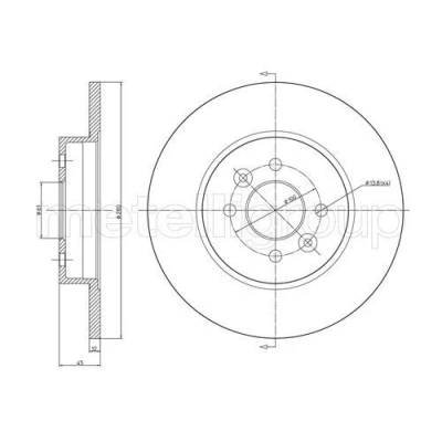 Immagine di METELLI Disco freno RENAULT: Kangoo I, I Express 280,0mm 12,0mm 4 pieno 23 0585C Dischi freno, dei freni