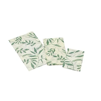 Immagine di KitchenCraft Natural Elements Involucro Riutilizzabile per Alimenti Vegan in Cotone Biologico senza Cera d’Api o PVC, 3 Fogli