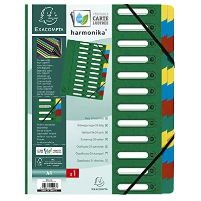 Immagine di Exacompta 55243E Classificatori a Soffietto, Interno, 24x32 cm, Verde