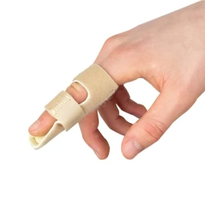 Immagine di Actesso Tutore Dito in Neoprene Stecca per a Scatto, Martello e Dolori Articolari (Beige)