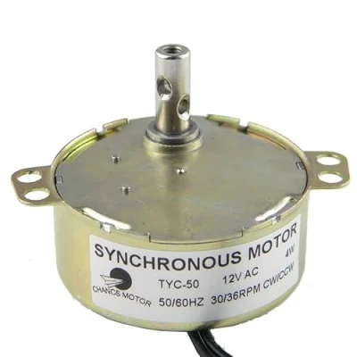 Immagine di CHANCS motore sincrono Geared TYC 50 12V AC 30 36RPM CW/CCW 4W Piccolo elettrico per Progetto scolastico