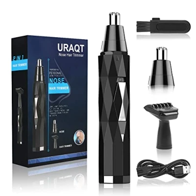 Immagine di URAQT Taglia Peli Naso, Trimmer Naso e Orecchie, Impermeabile Rifinitore Per del con USB, Indolore Sopracciglia Viso Uomini Donne