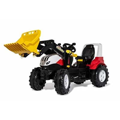Immagine di ROLLY TOYS Farmtrac Steyr 6300 Terrus dai 3 agli 8 Anni, Sedile Regolabile in Lunghezza e Altezza, Colore Rosso, 730001, 4308466