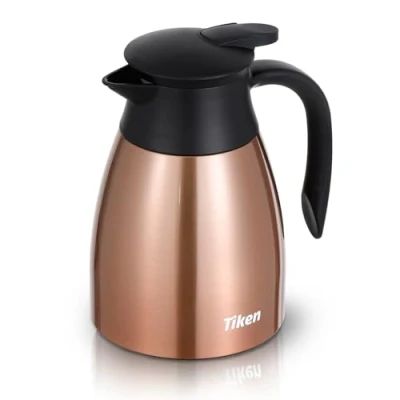 Immagine di Tiken 1L Caraffa Termica per il Caffè da, Brocca Isolante in Acciaio Inossidabile Caffè, Tè e altre Bevande Calde Fredde