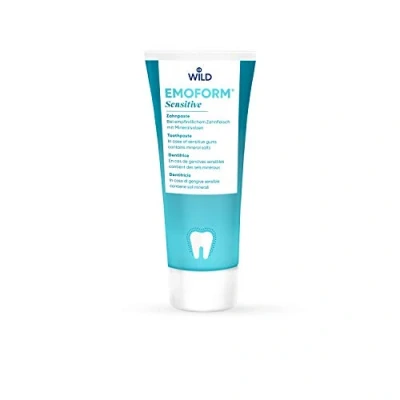 Immagine di Emoform Dentifricio sensibile, in caso di gengive sensibili, contiene sali minerali, con fluoro, previene la carie dei denti