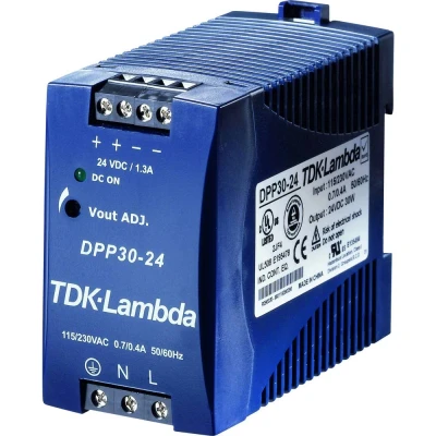 Immagine di TDK Lambda DPP30 24 Alimentatore per guida DIN V/DC 1.3 A 30 W Num. uscite:1 x Contenuto 1 pz.