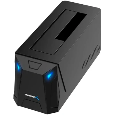 Immagine di SABRENT docking station per dischi rigidi USB C, da 10 Gbps senza strumento SSD e HDD SATA 2,5&quot;/3,5&quot;, sostituibile a caldo, supporta 20 TB Windows Mac (DS UC1B)
