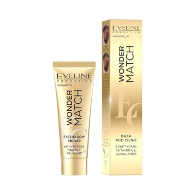 Immagine di Eveline Cosmetics Wonder Match Primer Ombretto a Lunga Durata con Squalane, Vitamina e &amp; Peptidi Formula Vegana Senza Microplastiche