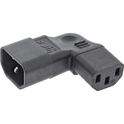 Immagine di InLine® 16723E Adattatore di alimentazione IEC 60320 C14/C13, con angolo sinistro/destro, 3 poli