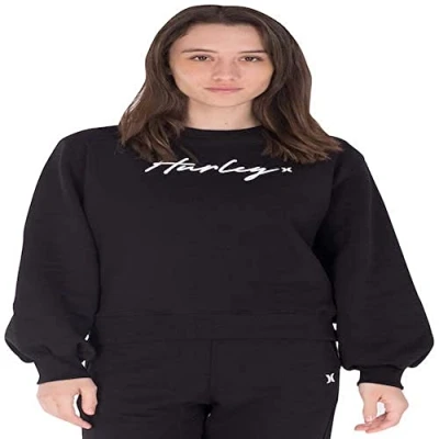 Immagine di Hurley W Oceancare O&amp;o Script Crew Maglia di Tuta, Nero, S Donna
