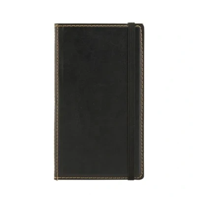 Immagine di SECURIT Portaconto Luxe Per Caffè, Ristoranti, Bar Base In Legno Massiccio Copertina Pelle E Chiusura Elastica Colore Nero