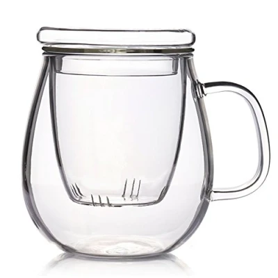 Immagine di TAMUME 500ml Tazza da Tè in Vetro con Filtro di e Coperchio per Un Set