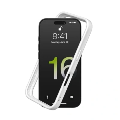 Immagine di RhinoShield Bumper Case Compatible with [iPhone 16 Pro Max] CrashGuard Shock Absorbent Slim Design Protective Cover 3.5M / 11ft Drop Protection White