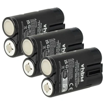 Immagine di vhbw 3x batteria compatibile con Kodak EasyShare C300, C360, C433, C503, C530, C310, C315, C330, C340, C533 fotocamera (2000mAh, 2,4V, NiMH)
