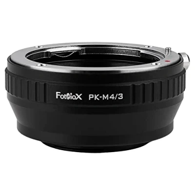 Immagine di Fotodiox Adattatore per obiettivo, Pentax K mount (PK) su MFT Micro 4/3 Sistema Quattro Terzi fotocamera Olympus Pen E PL1, P2, Panasonic Lumix DMC G1, G2, GH2, GF1, GH1 G10