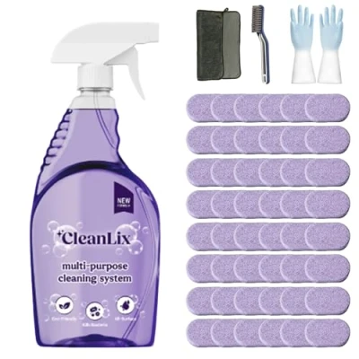 Immagine di Cleanlix Cleaning Spray, Cleaner For Instant Stain Removal, All Purpose Spray With Tablets, The In One Solution Every (1 Bottle,Lavender*48)