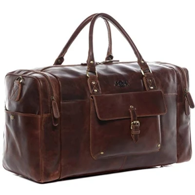 Immagine di SID &amp; VAIN Weekender Travel YALE Holdall Valigia brauncognac, Taglia: One Size, Braun cognac