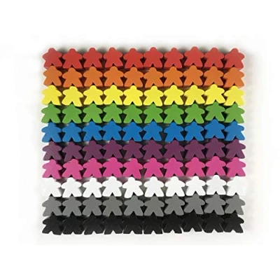 Immagine di Apostrophe Games Multi Colore Gioco da Tavolo Pezzi (100 Meeples di Legno)
