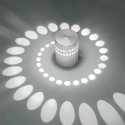 Immagine di Mengjay Lampada Da Parete in Alluminio Applique 3W LED Moderna Faretti Muro Effetto del Corridoio Bagno Apparecchio 6000K bianco freddo