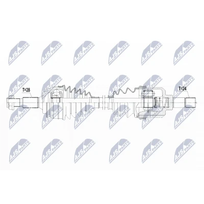 Immagine di NTY NPW PE 023 Albero motore / Semiasse Assale anteriore Sx PEUGEOT: Rifter MPV, 308 II Hatchback, SW 2