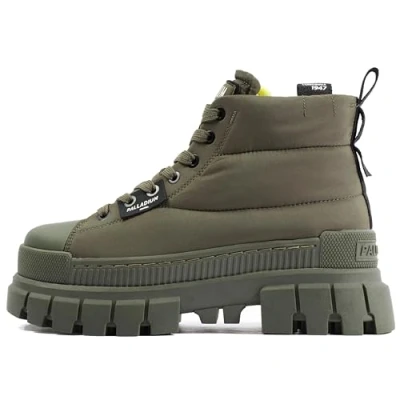 Immagine di Palladium Revolt BOOT Overcush Stivaletti con plateau, Donna, Taglia: 38, Olive night Tessuto