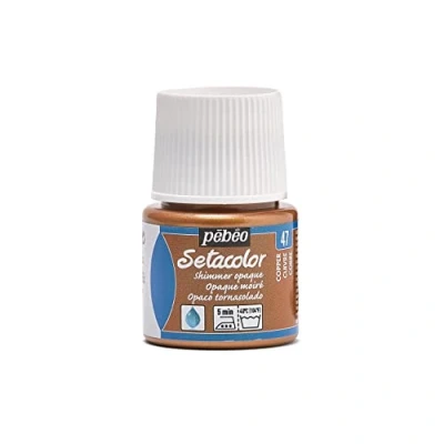 Immagine di Pebeo Colore per Stoffa Setacolor Opaco, flacone da 45 ml, Colore: Rame Brillante