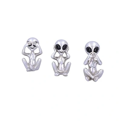 Immagine di Nemesis Now Tre alieni saggi, argento, 7,5 cm