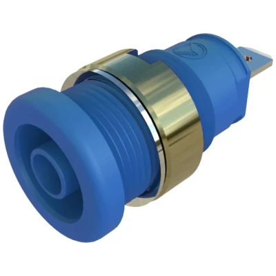 Immagine di SKS Hirschmann SEB 2610 F4,8 Presa di sicurezza da laboratorio verticale Ø perno: 4 mm Blu 1 pz.