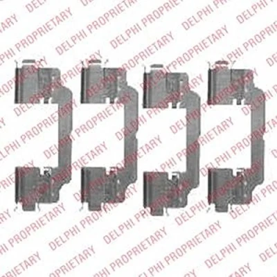 Immagine di DELPHI LX0475 Kit accessori, Pastiglia freno AUDI: A6 C7 Avant, A7 Sportback, Sedan, MERCEDES BENZ: Classe E T modell