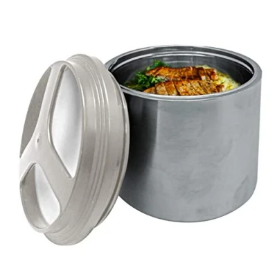 Immagine di NERTHUS Thermos per Solidi a Doppia Parete in Acciaio Inox, 1 litro di capacità, 18/8, 1000 ml