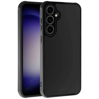 Immagine di Vivanco FRSTCVVSGS23FEBK Backcover per cellulare Samsung Galaxy S23 FE Trasparente, Nero Carica induttiva