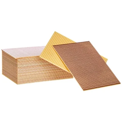 Immagine di Rademacher 710 2 Scheda a griglia strisce (25 pz.), carta rigida 75 x 100 mm, dimensione 2,54 39 corsie per circuiti, rivestimento in rame su un lato 35 µm, bordo 1,6 mm di spessore