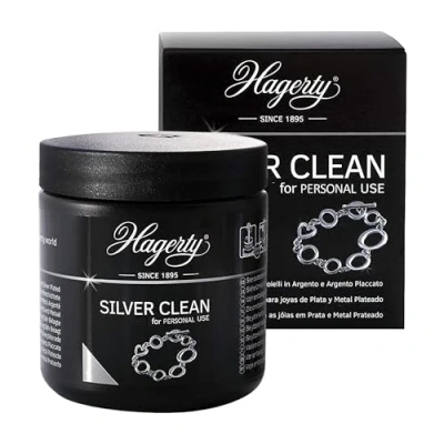 Immagine di Hagerty Silver Clean Bagno detergente per gioielli d’argento e placcati argento 170ml I Lucida efficace ridare lucentezza ai Cestello