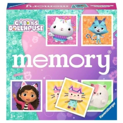 Immagine di Ravensburger Memory 22596 Gioco di Carte Classico per i Fan della Serie prescolare Gabby&#039;s Dollhouse, 2 8 Giocatori dai 3 Anni in su,