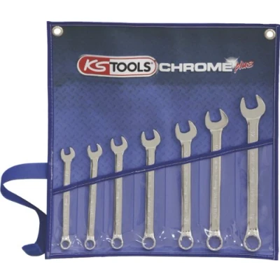 Immagine di KS Tools, Chiave inglese, Set di chiavi aperte doppie CHROMEplus (22 mm, 8 10 14 21 18 11 12 20 19 17 15 13 9 16 mm)