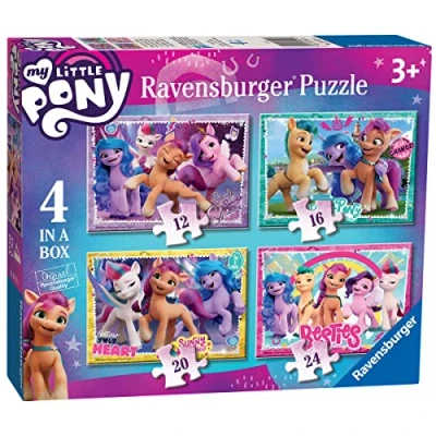 Immagine di Ravensburger Puzzle Litte My Little Pony, 4 in a Box, Età Consigliata 3+, per Bambini, Stampa di Alta Qualità, 03121