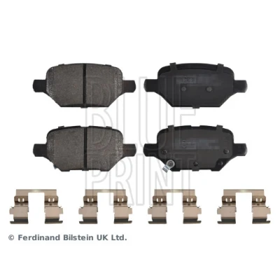 Immagine di BLUE PRINT ADBP420073 Kit pastiglie freno Assale posteriore con segnalatore acustico usura morsetti OPEL: Mokka / X, CHEVROLET: Trax
