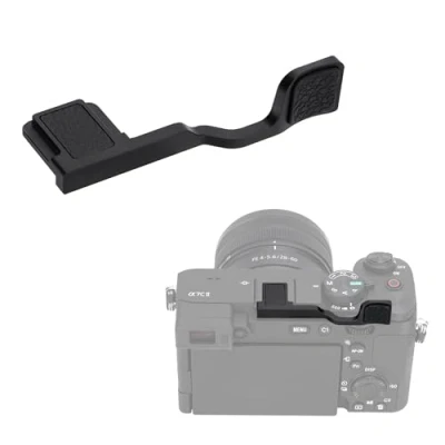 Immagine di JJC A7CII A7CR Impugnatura Pollice per SONY Alpha 7CII 7CR ILCE 7CM2 Fotocamera, Presa Migliorata Riprese con Una Sola Mano, Hot Shoe Mount Supporto