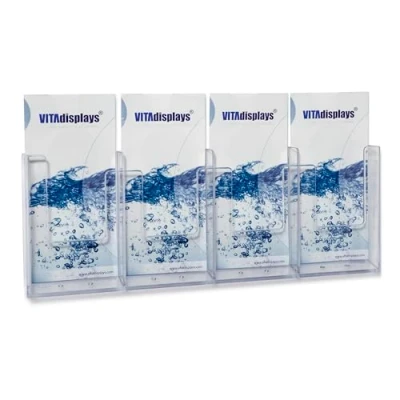 Immagine di Taymar Brochure Holders Espositore per brochure, da parete, 4 scomparti in verticale