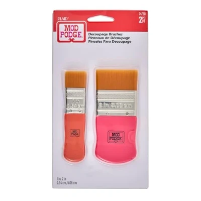 Immagine di Plaid: Craft Mod Podge Set di pennelli da 2,5 cm, 2/Pkg, multicolore, 22,86 x 12,06 1,16 cm