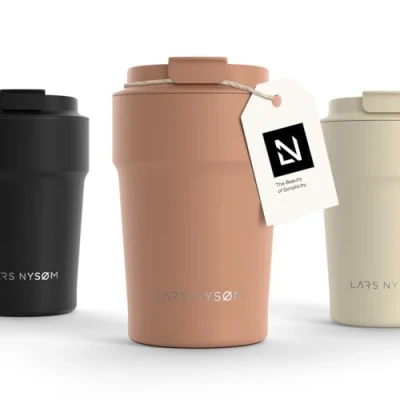 Immagine di LARS NYSØM Tazza Termica per caffè Thermo Coffee Mug to Go 380ml da Viaggio Senza BPA 0,38 Litri con Isolamento In Acciaio Inox e Tenuta stagna tè (Blush Rose, 380ml)