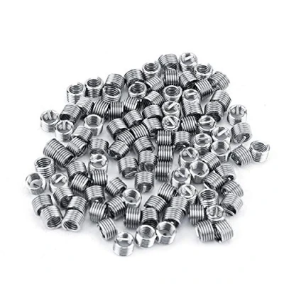 Immagine di 100Pcs Inserti Filettati Filo Elicoidale M4 in Acciaio Inossidabile SS304 a Spirale con Inserto Filettato Helicoil, per Filettatura(M4*0.7 * 1.5D)